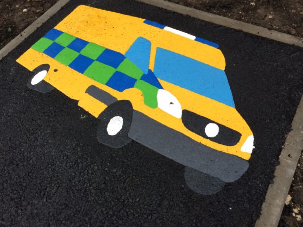 Ambulance thermoplastic playground marking