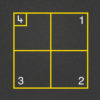 TMG012-O Four Square Outline