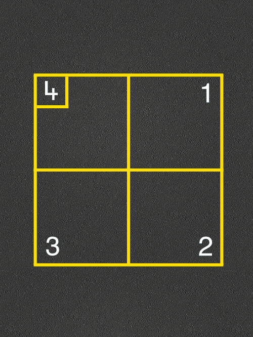 TMG012-O Four Square Outline