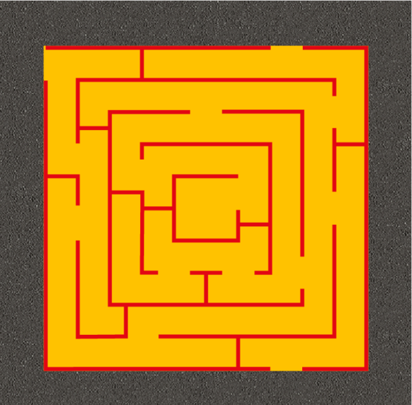 WEBSITE TMG013-S4S 4m Square Maze with solid yellow background