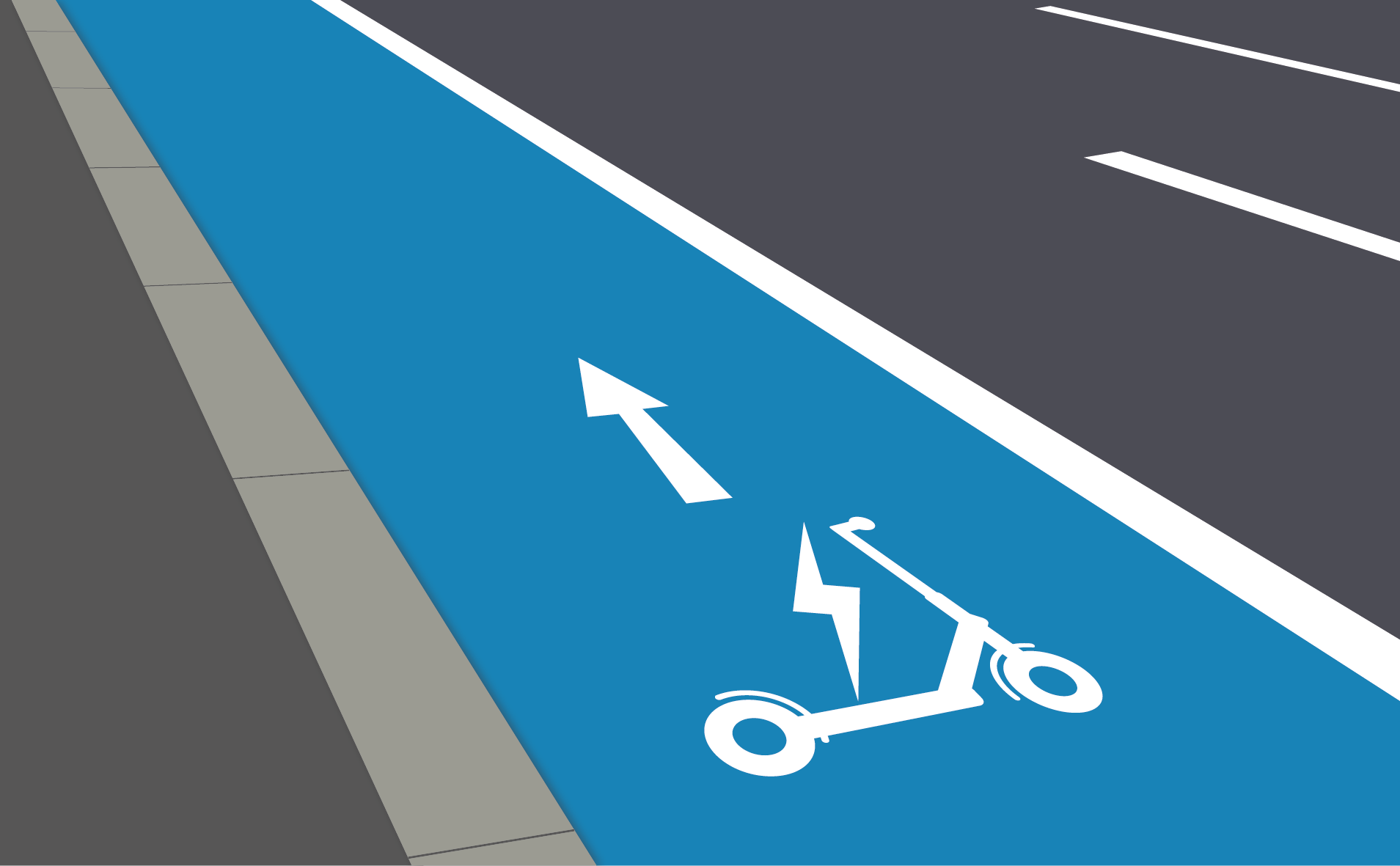 Coloured tarmac cycle lane